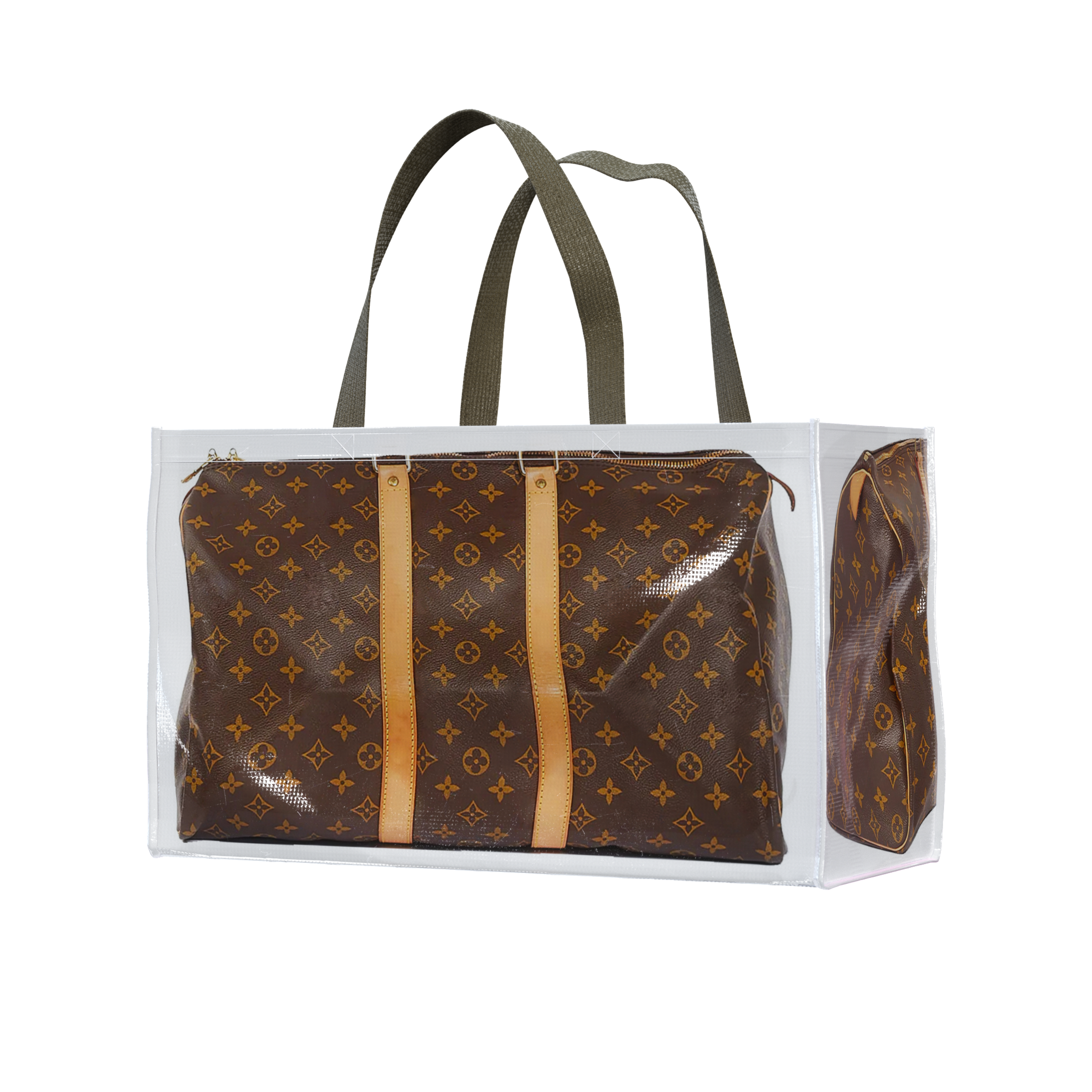 GroceryBags TITA ELVIE duffle GroceryBag, brown  canvas, large